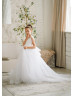 White Lace Tulle Chic Flower Girl Dress White Lace Tulle Chic Flower Girl Dress